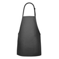 F33 Signature Black No Pocket Bib Apron w/ Neck Adjustment